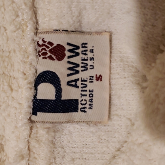 PAWW ACTIVE WEAR TERRYCLOTH SWEATSHIRT IN SIZE S - Picture 4 of 4